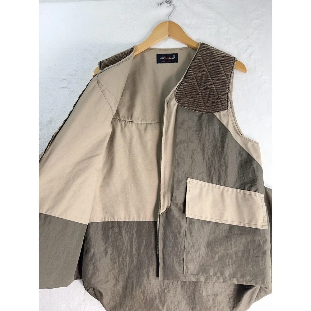 VINTAGE RedHead Vest Mens XL Olive Khaki Hunting Shooting Game Bag Zip‎ Bird 90s